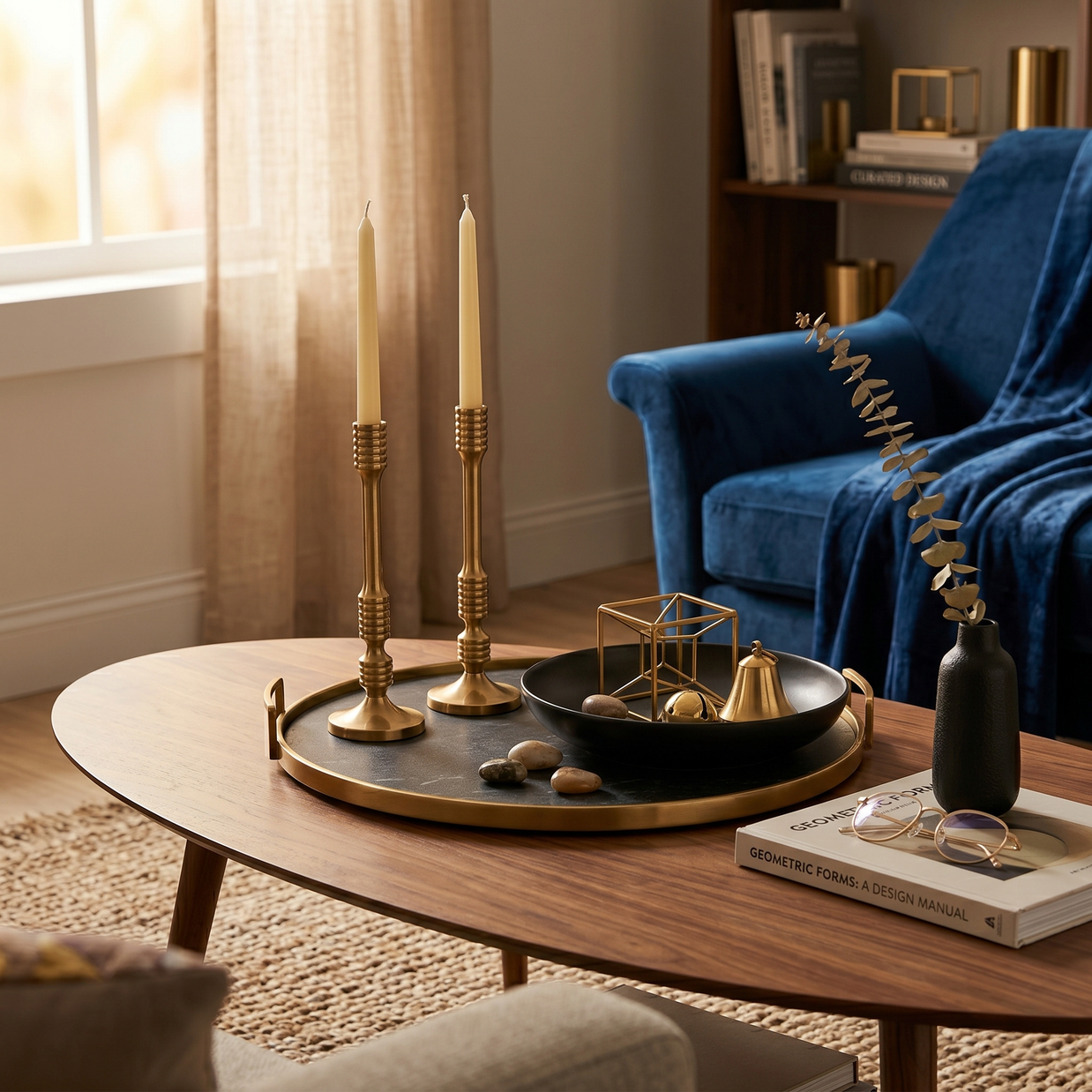 Celestique Golden Pillar Candlestick