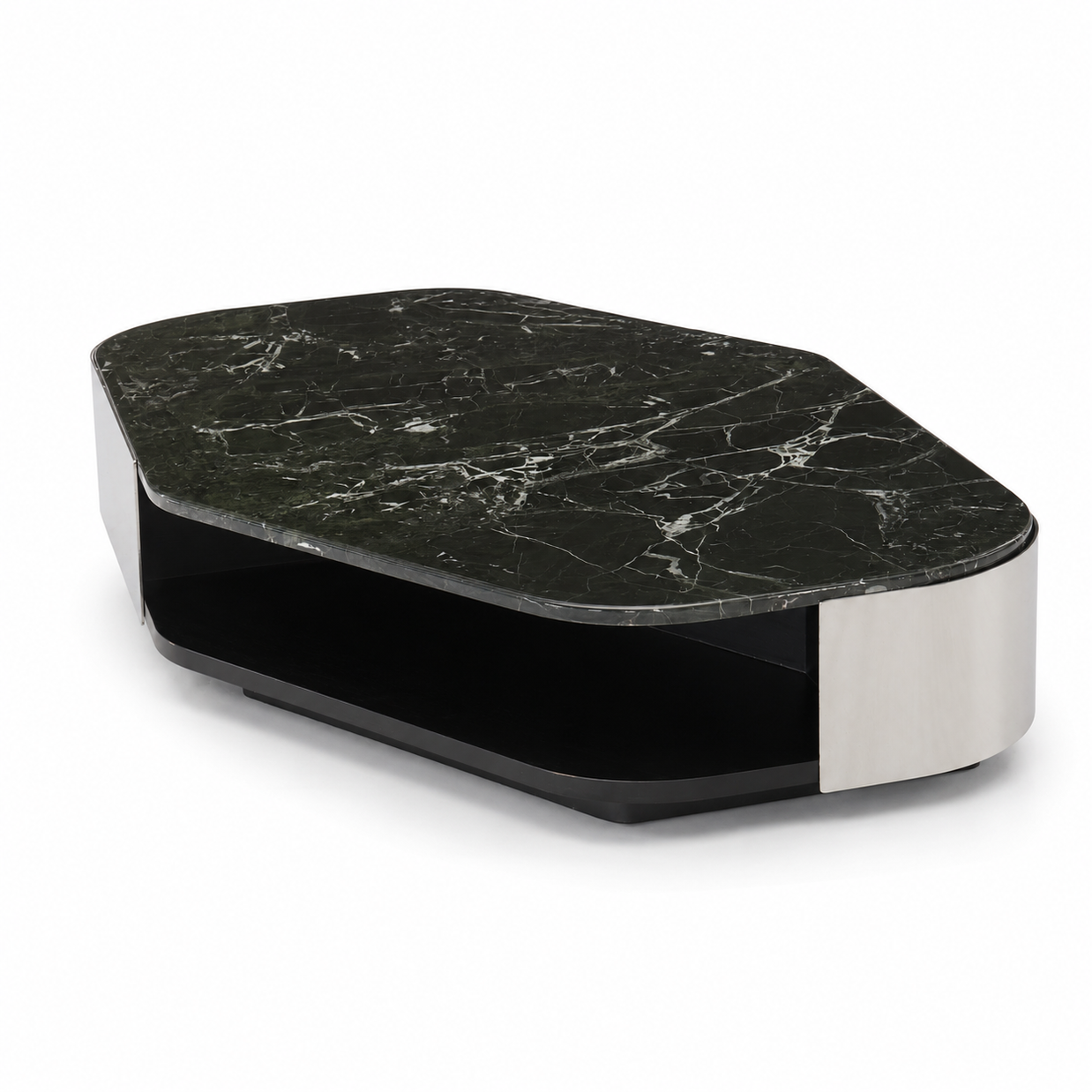 Eclipse Open-Shelf Stone Coffee Table