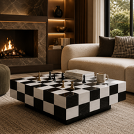 Checkmate Luxury Marble Coffee Table
