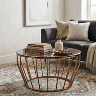 Aurelia Gold Wireframe Coffee Table
