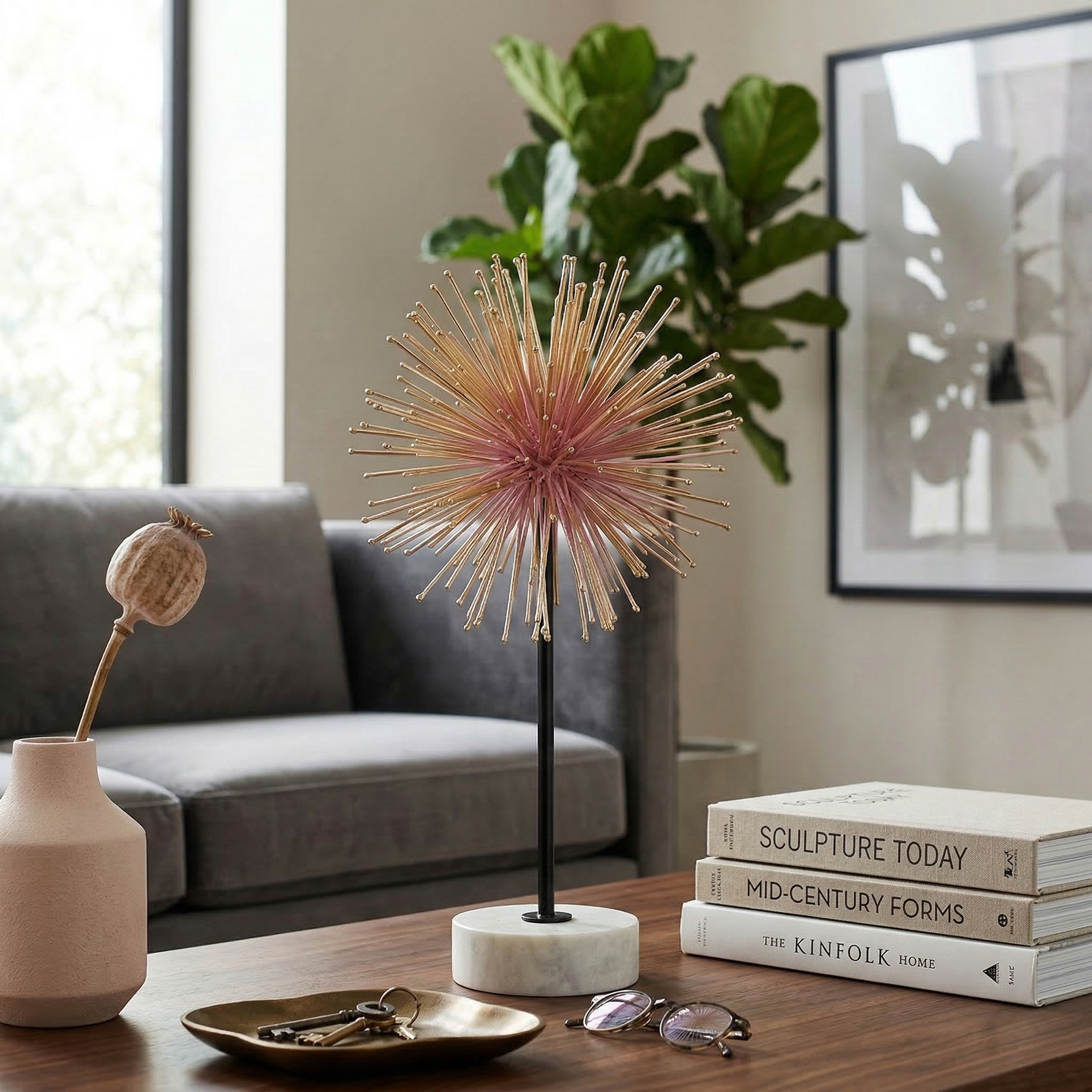 Rose Starburst Decor Accent