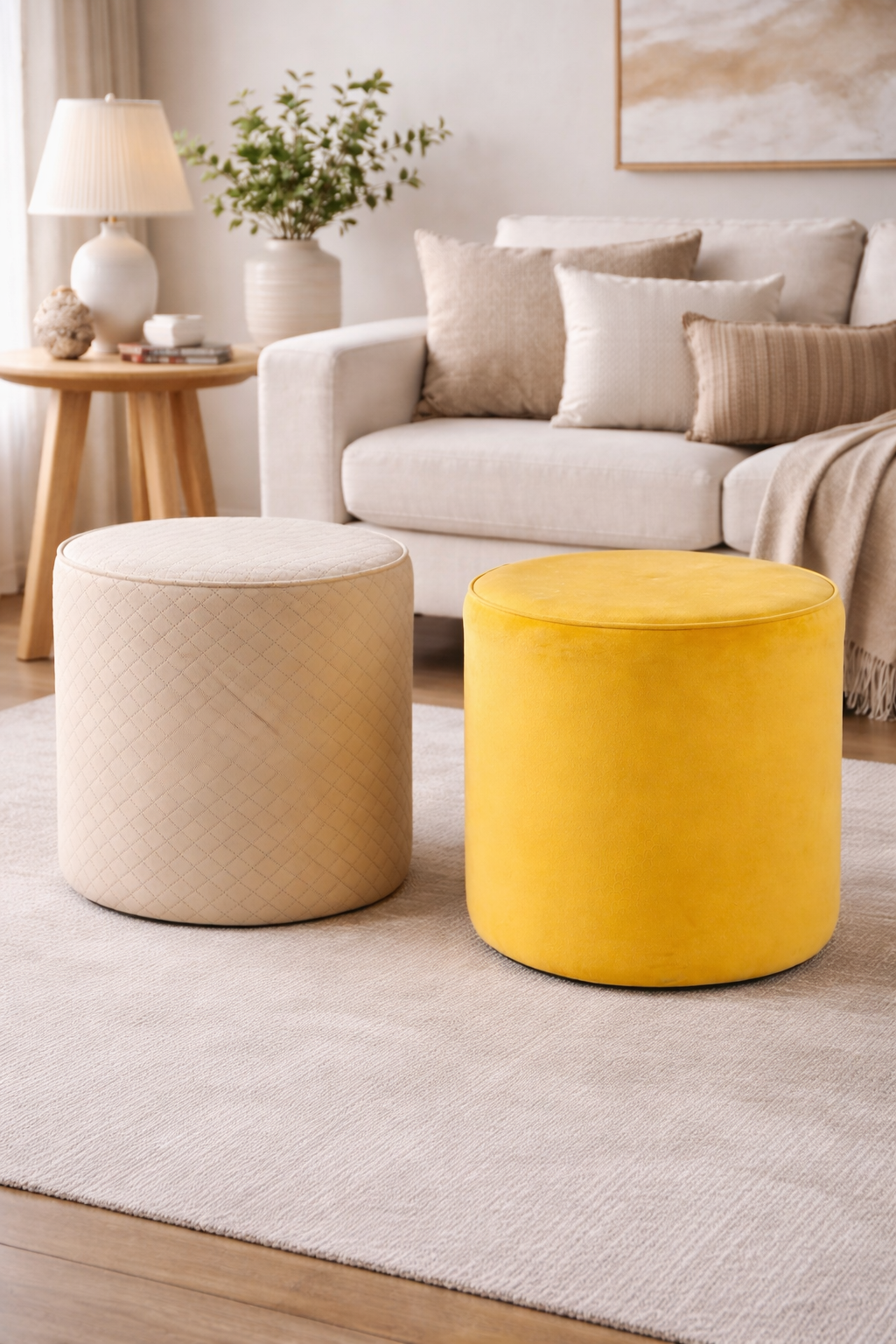 Orbit Velvet Ottoman