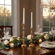 Royal Spindle Brass Candle Holders