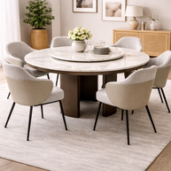 Orbix Marble Hub Dining Set