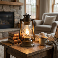 Rustic Electric Hurricane Lantern