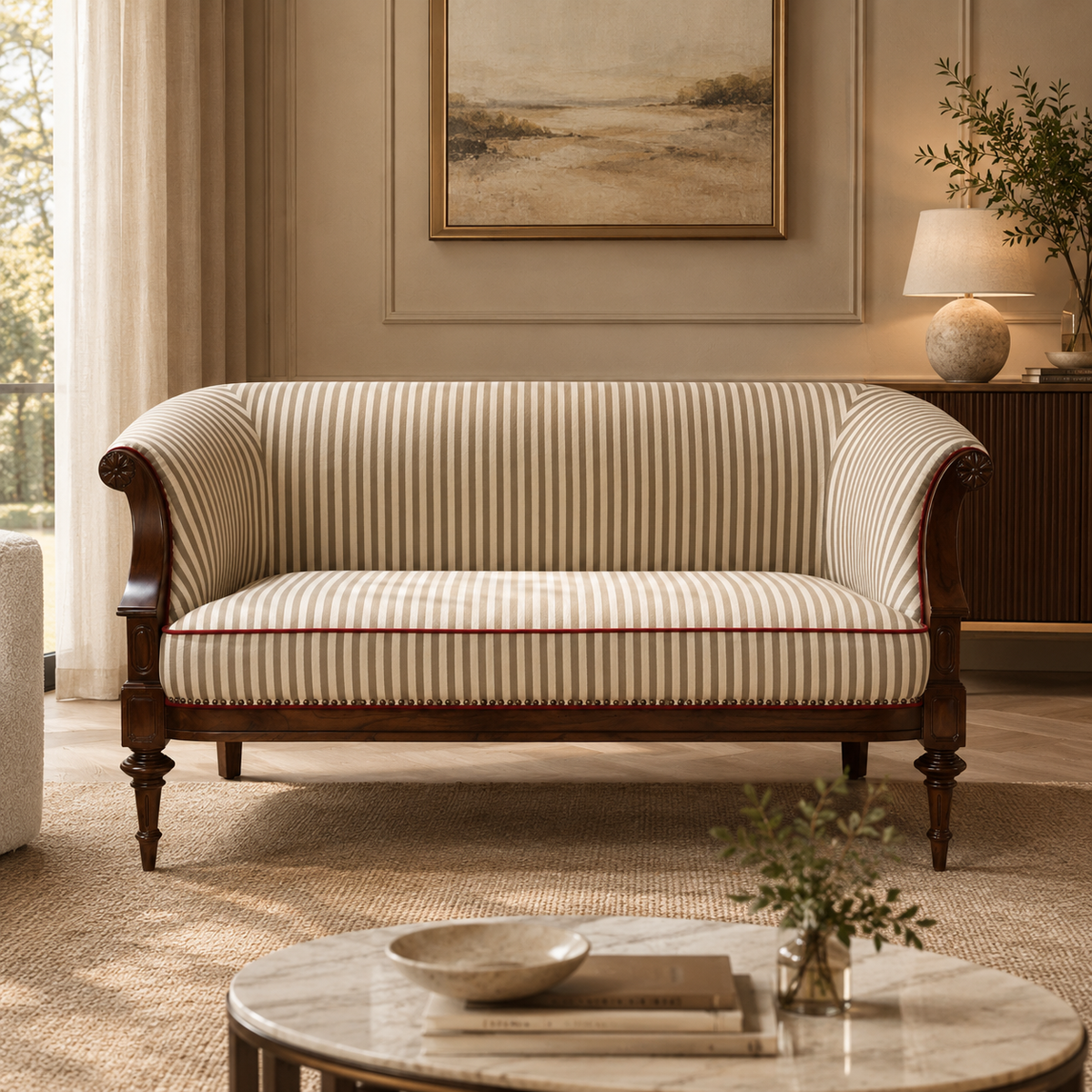Victoria Royale Striped Sofa