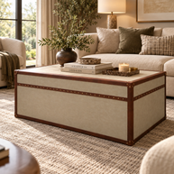 Marlowe Leatherette Strap Coffee Table