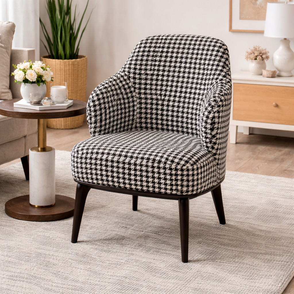 Monroe Houndstooth Accent Chair