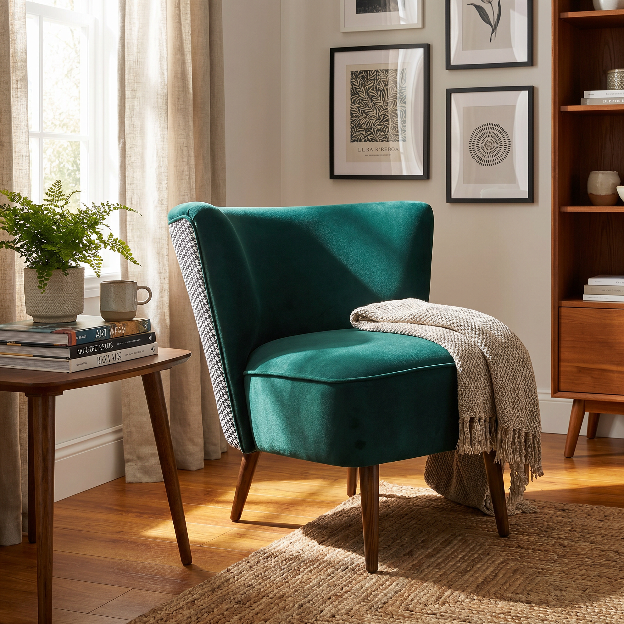 Avalon Tailored Green Velvet Chair