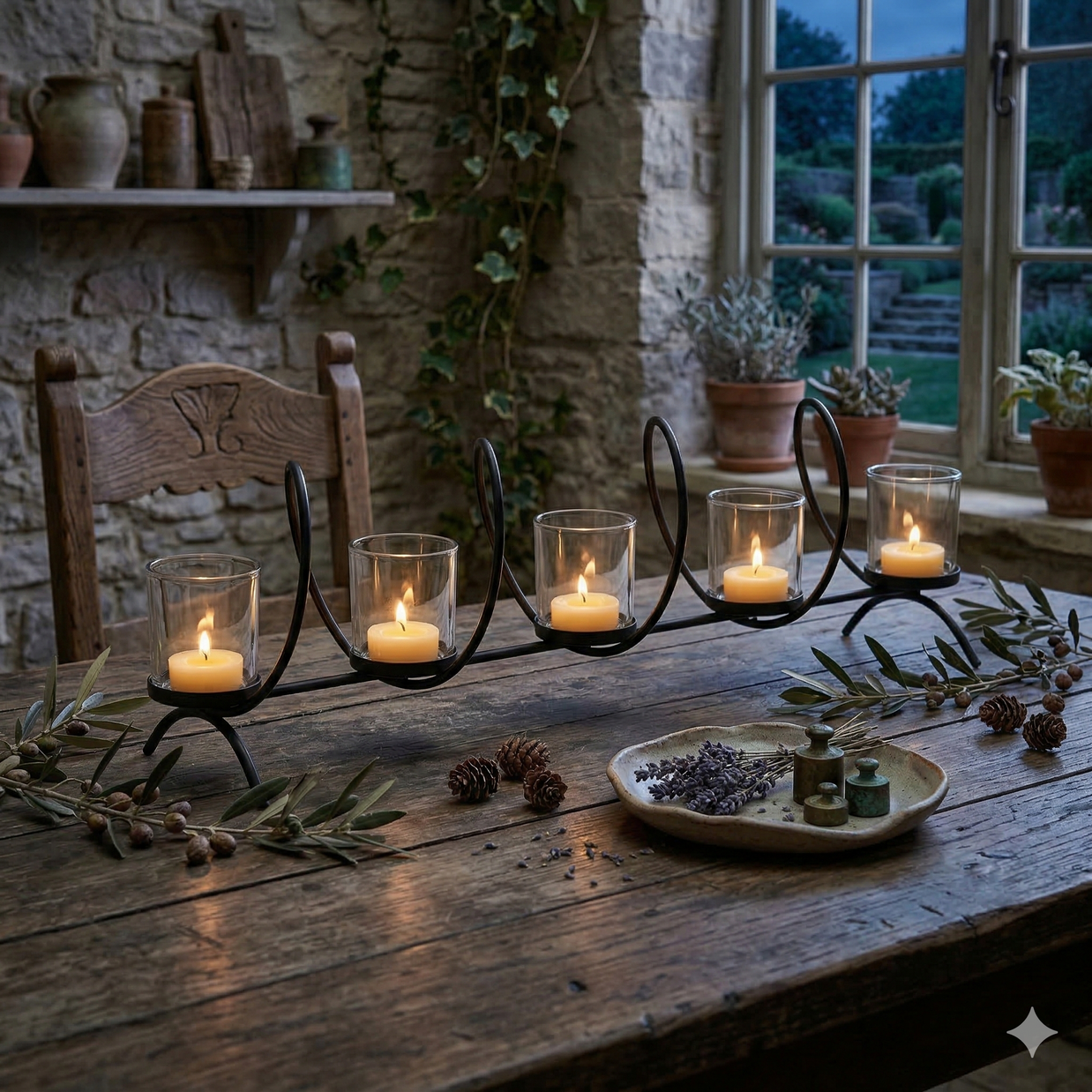 WaveLine 5-Light Candle Holder