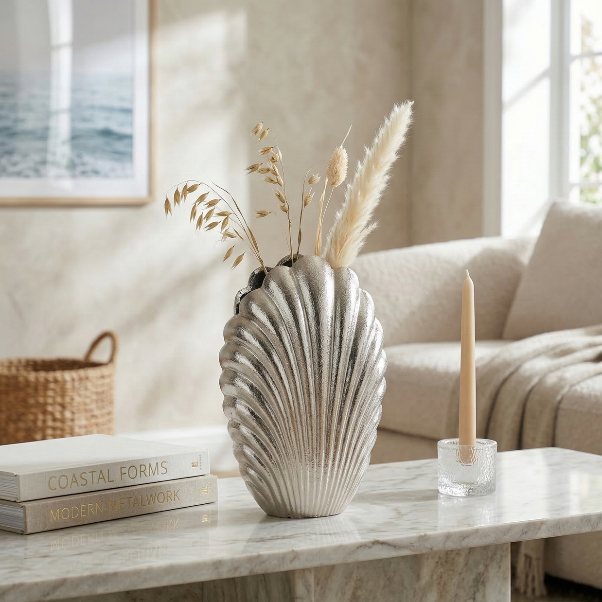 PearlShell Metallic Vase