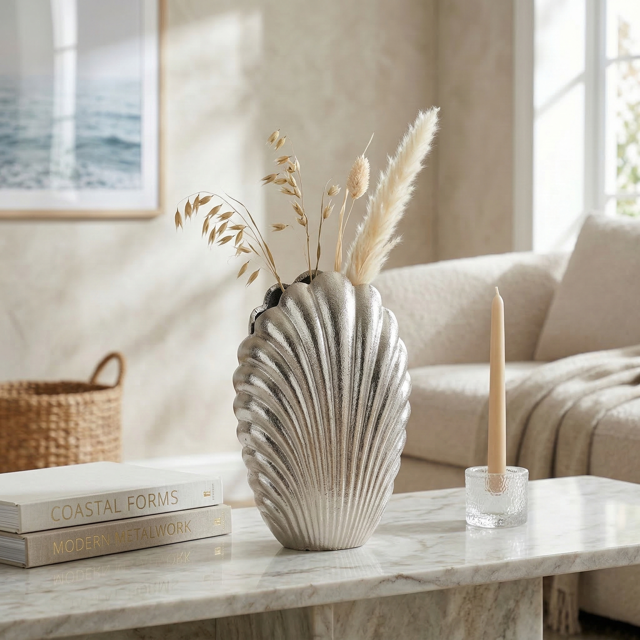PearlShell Metallic Vase