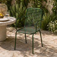Veranda Hunter Green Slatted Outdoor Dining Chair