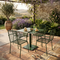 Veranda Hunter Green Slatted Outdoor Dining Set