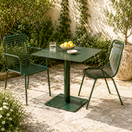 Veranda Hunter Green Slatted Outdoor Dining Table