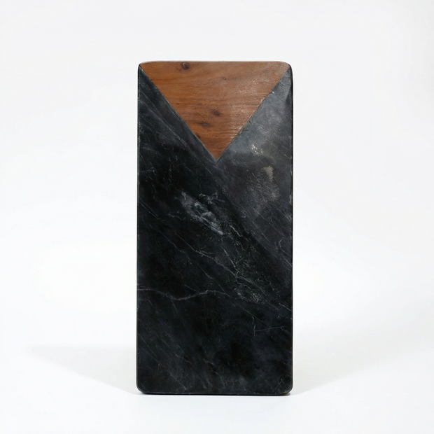 Black Marble Wood Serving Board