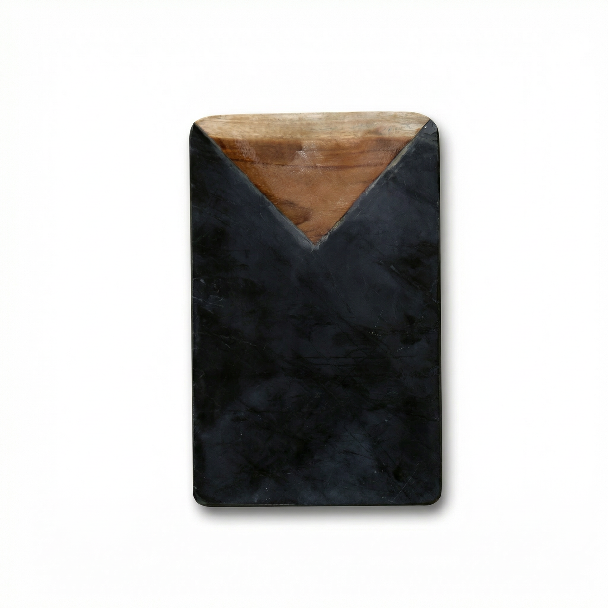 V Shape Marble Wood Serving Board
