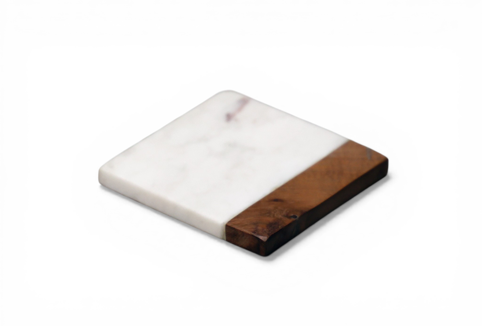 White Marble Beverage Coasters
