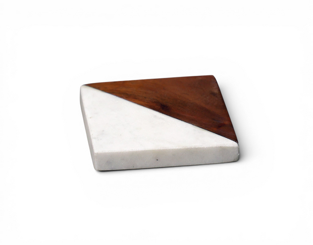 White Marble Beverage Coasters