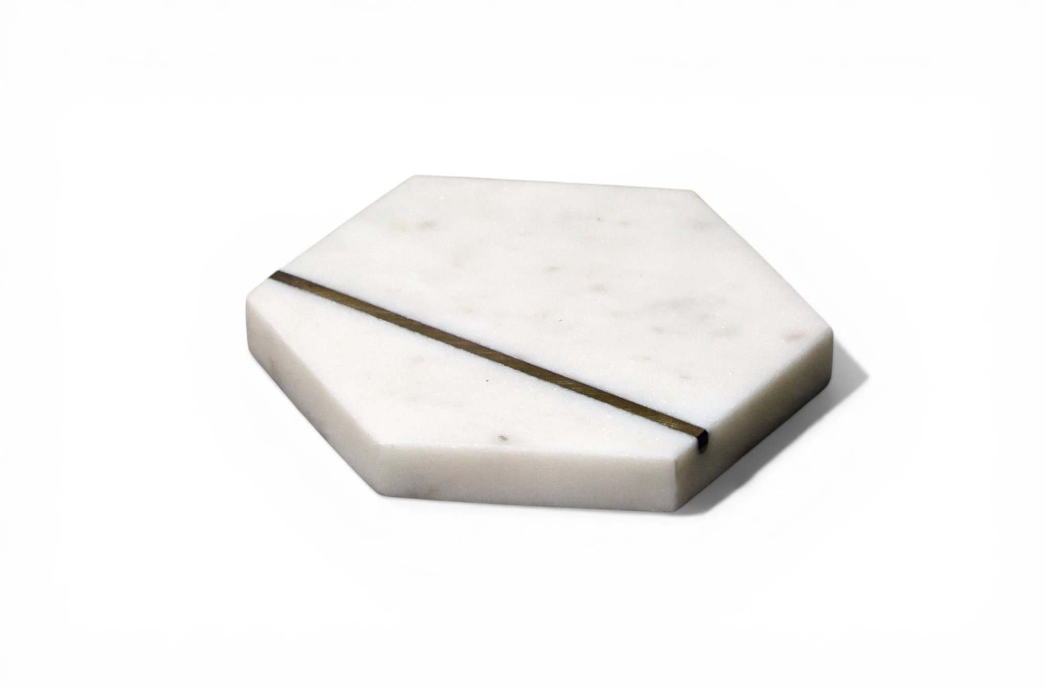 White Marble Beverage Coasters