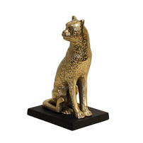 Veltrix Golden Leopard Figurine