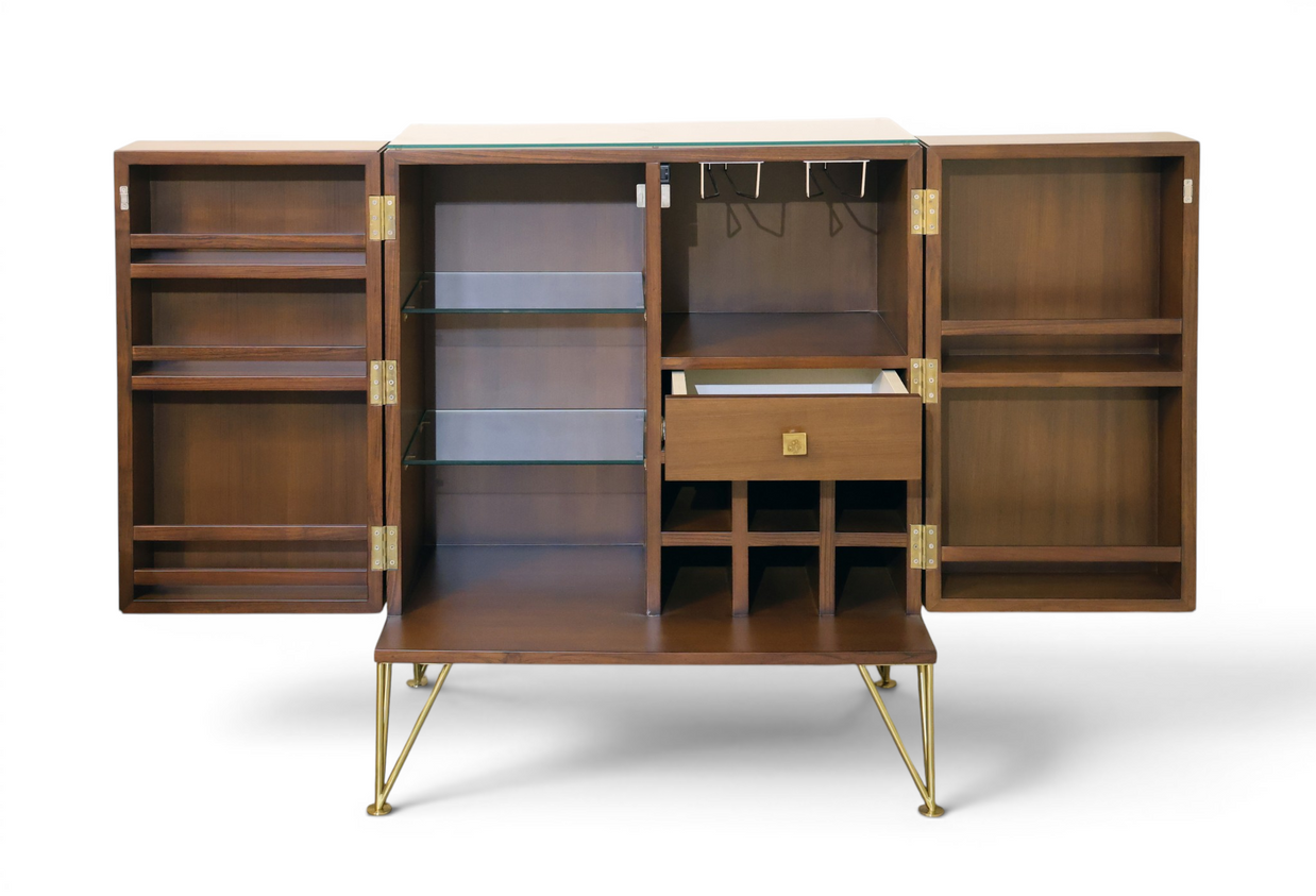 Geometric Fold-Out Cocktail Cabinet