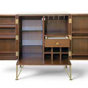 Geometric Fold-Out Cocktail Cabinet