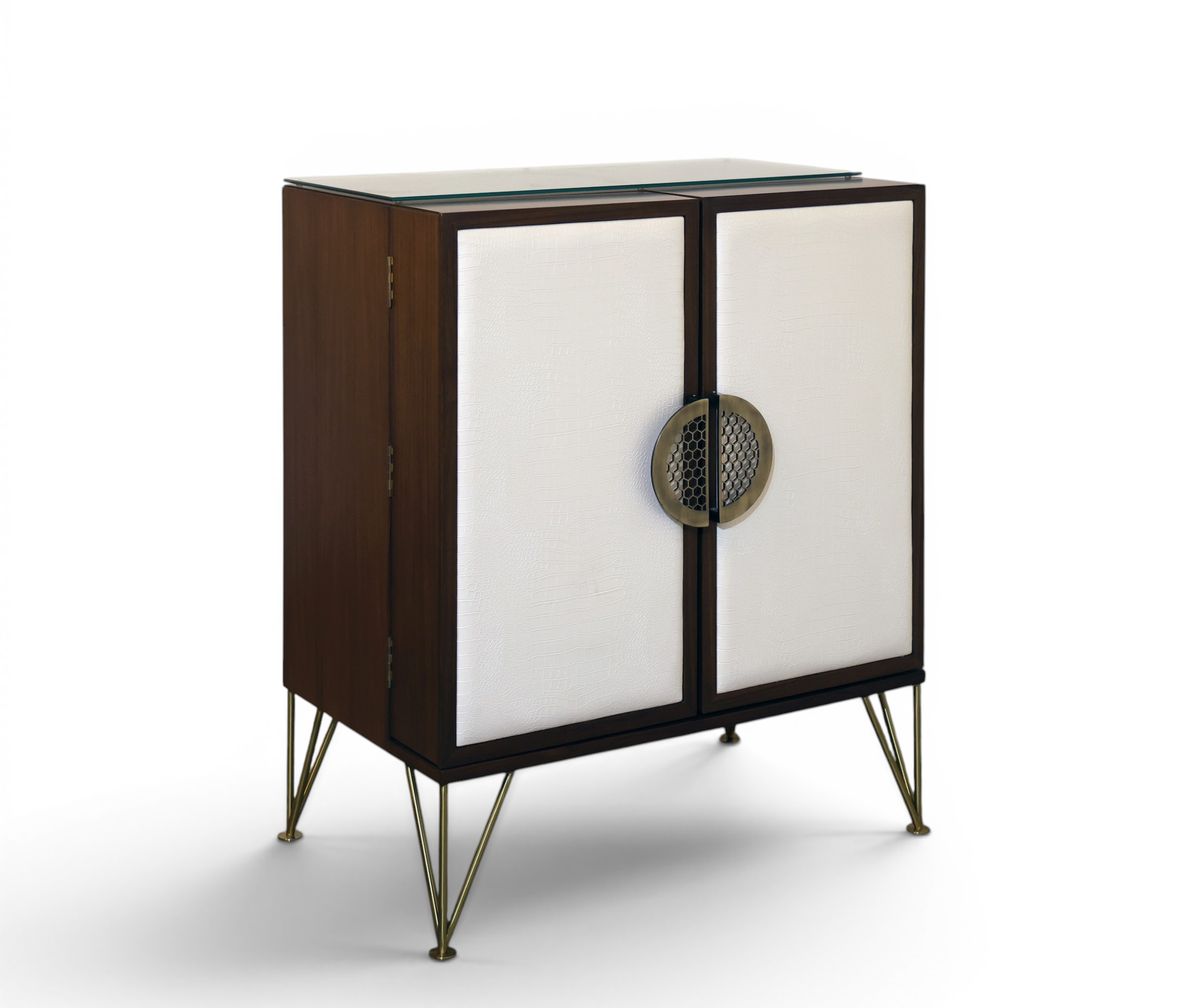 Geometric Fold-Out Cocktail Cabinet