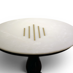 Orion Geometric-Inlay Accent Table