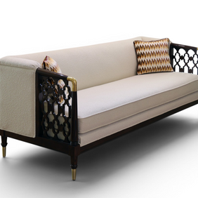 Casablanca Carved Lattice Sofa L