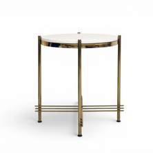 Solstice White & Gold Accent Table