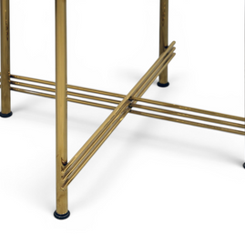 Solstice White & Gold Accent Table