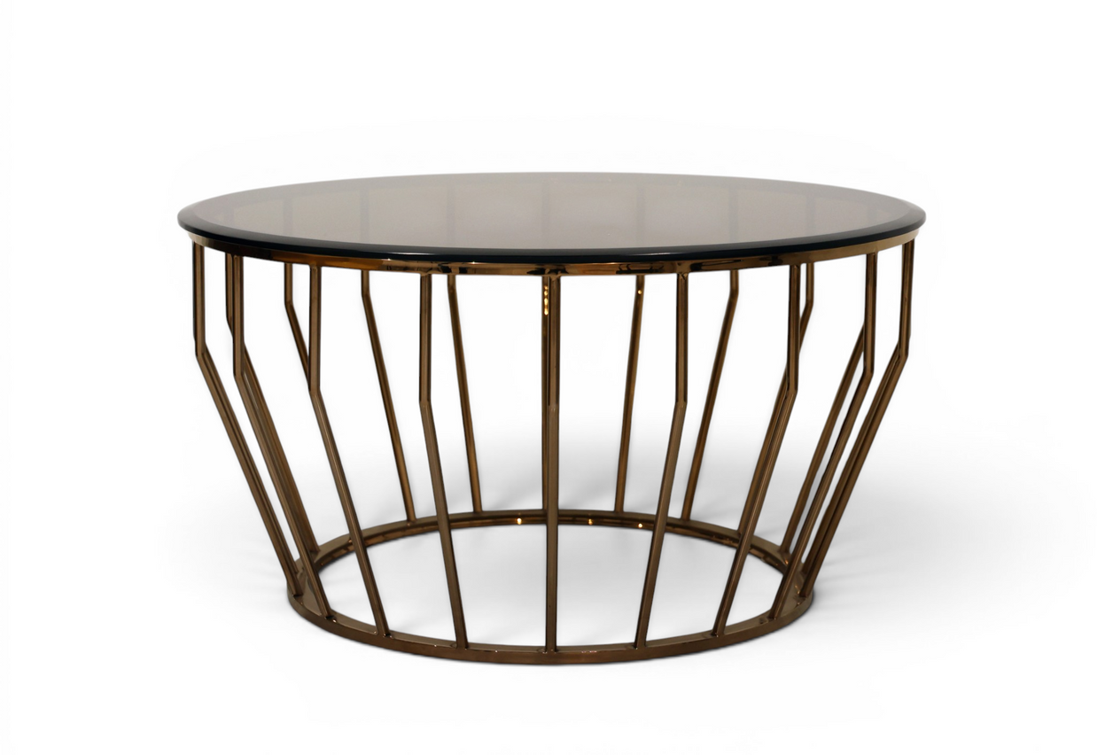 Aurelia Gold Wireframe Coffee Table
