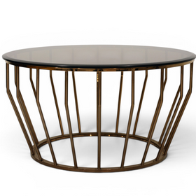 Aurelia Gold Wireframe Coffee Table