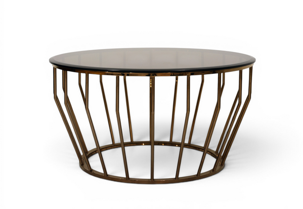 Aurelia Gold Wireframe Coffee Table