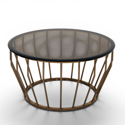 Aurelia Gold Wireframe Coffee Table