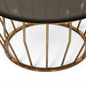 Aurelia Gold Wireframe Coffee Table