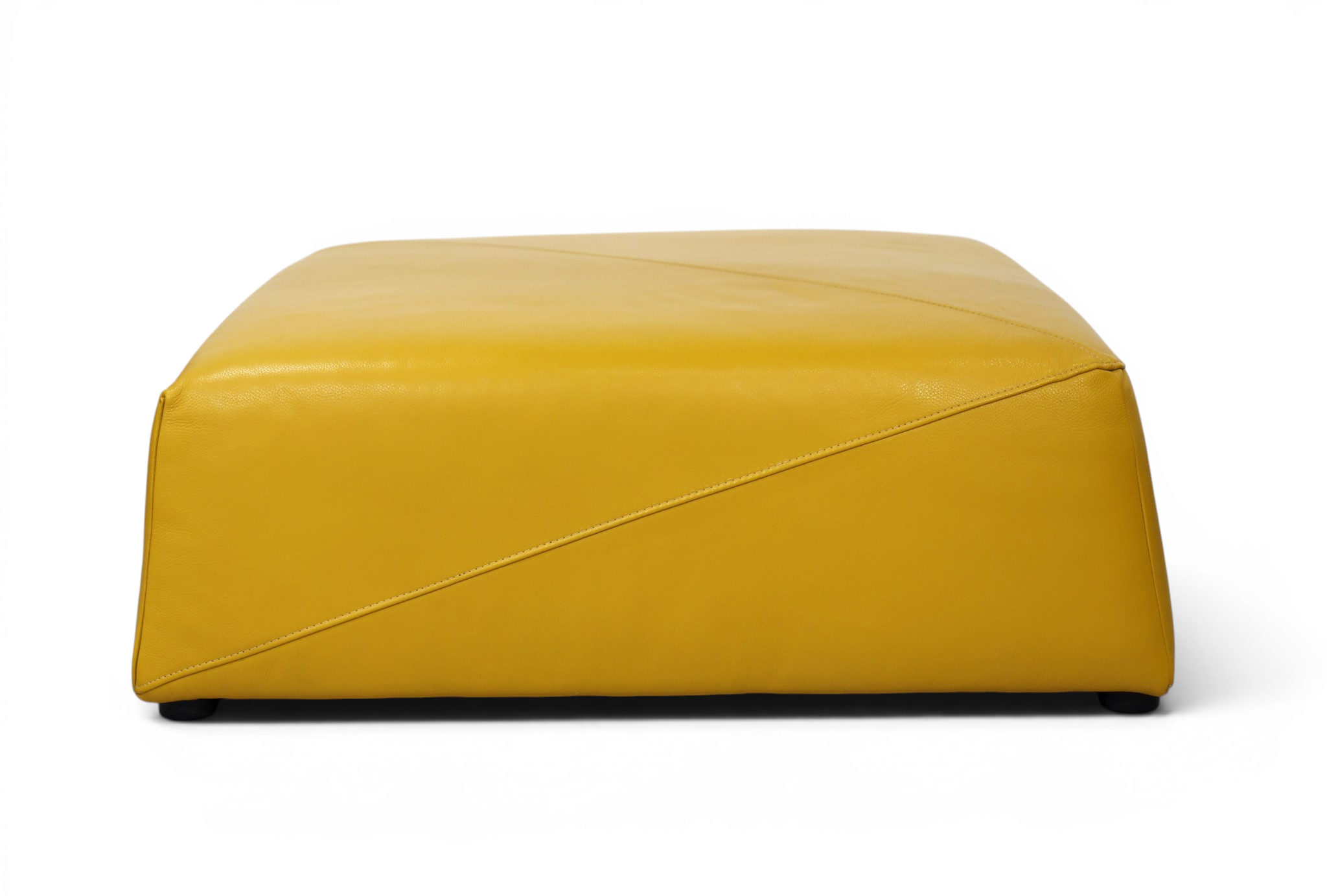 Lumina Tailored Leather Pouf