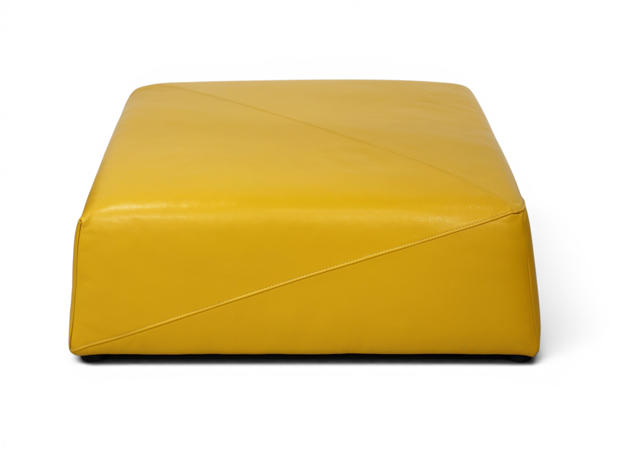Lumina Tailored Leather Pouf