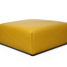 Lumina Tailored Leather Pouf