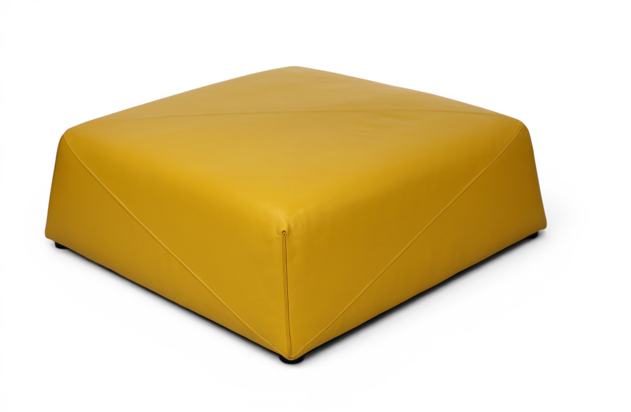 Lumina Tailored Leather Pouf