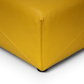 Lumina Tailored Leather Pouf