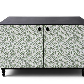 Verdura Bar Cabinet – Botanical Green & Marble Top