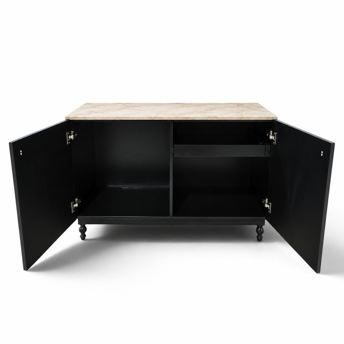 Verdura Bar Cabinet – Botanical Green & Marble Top