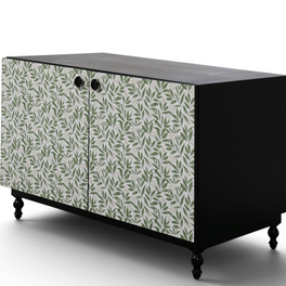 Verdura Bar Cabinet – Botanical Green & Marble Top