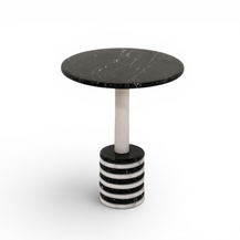 Stratum Monochromatic Marble Accent Table
