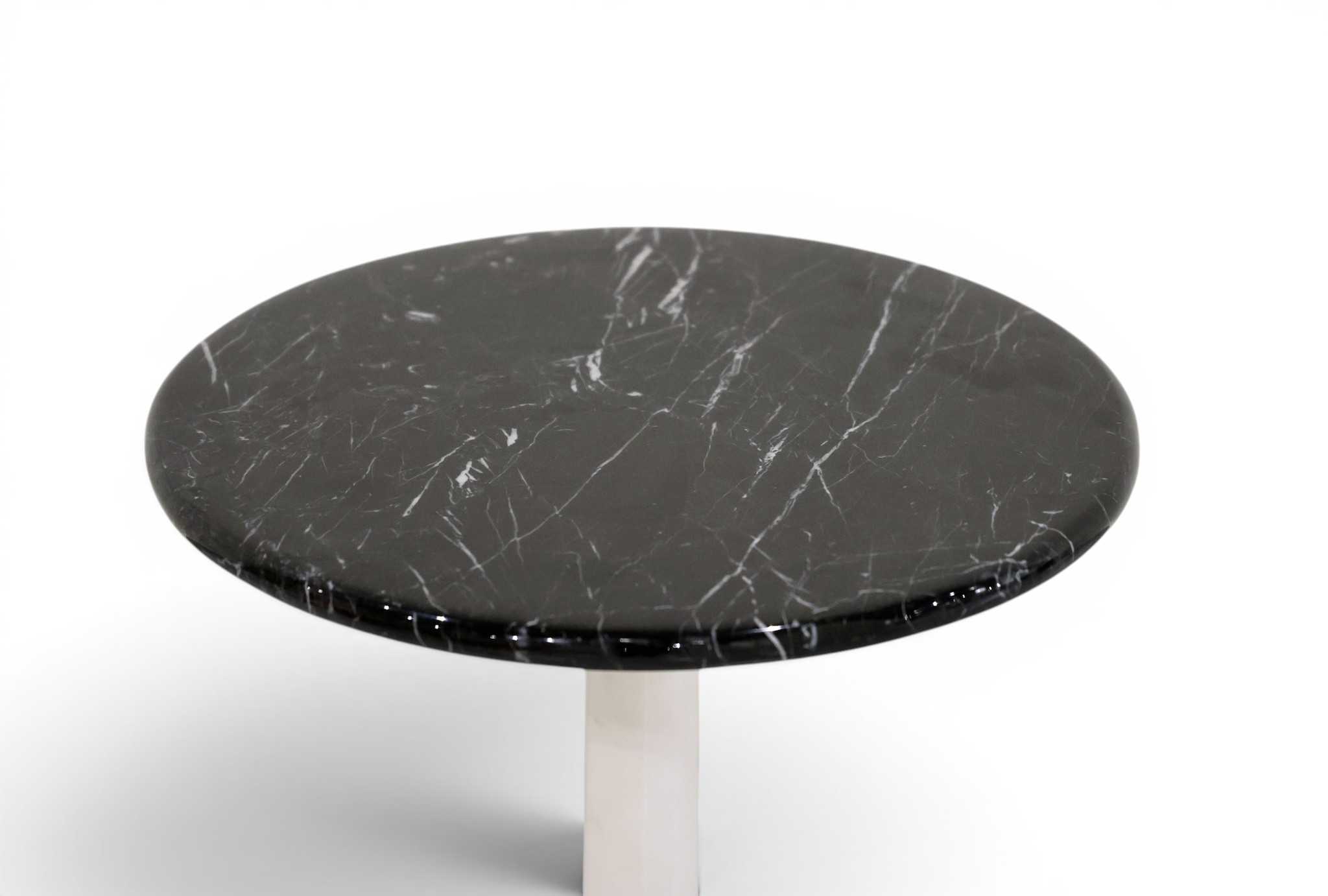 Stratum Monochromatic Marble Accent Table