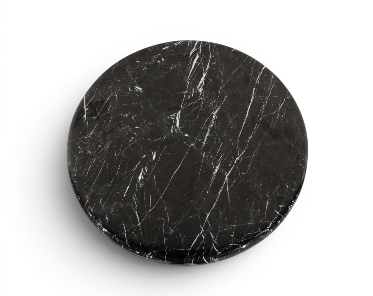 Stratum Monochromatic Marble Accent Table