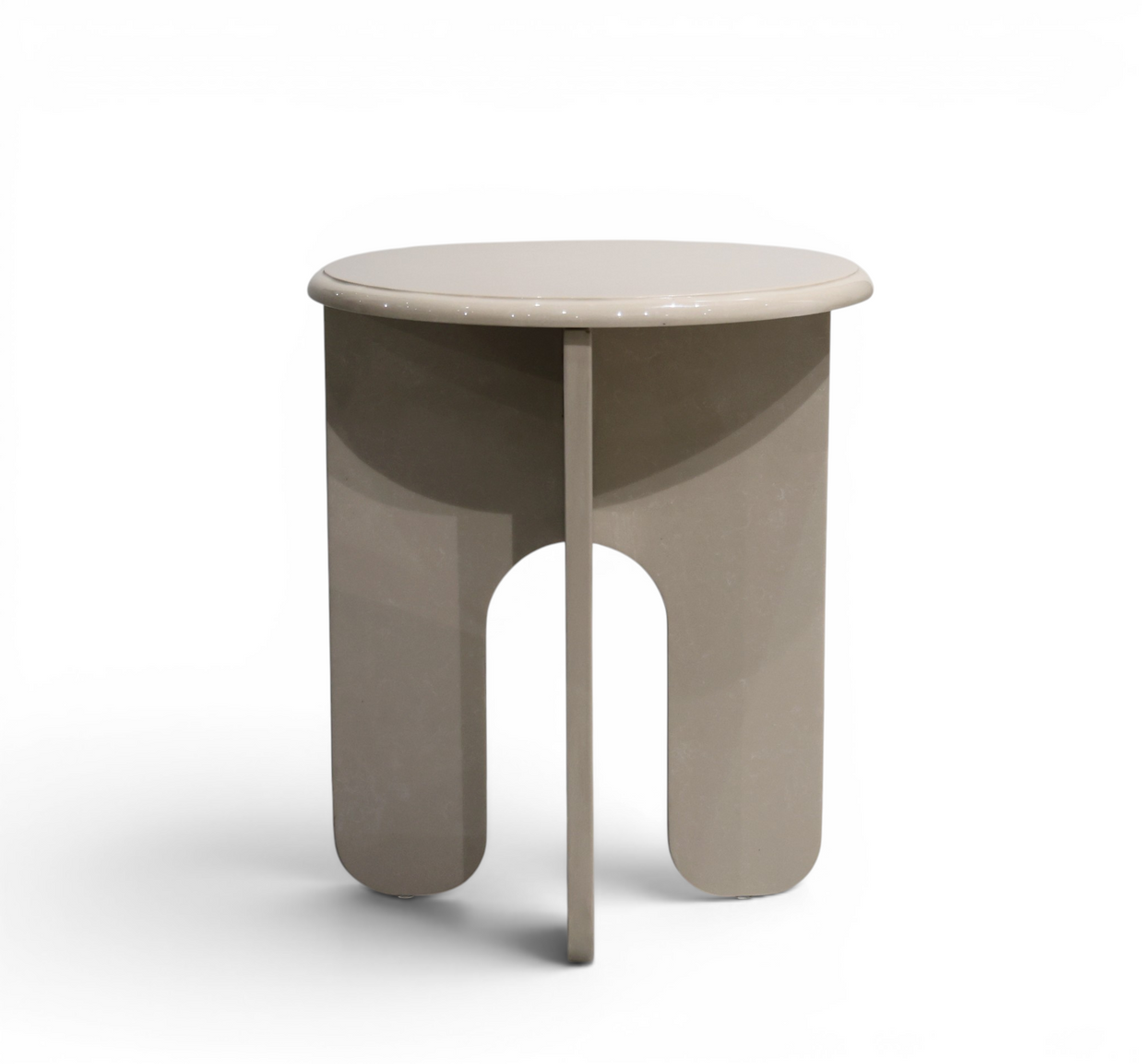 Luna Arched High-Gloss Side Table