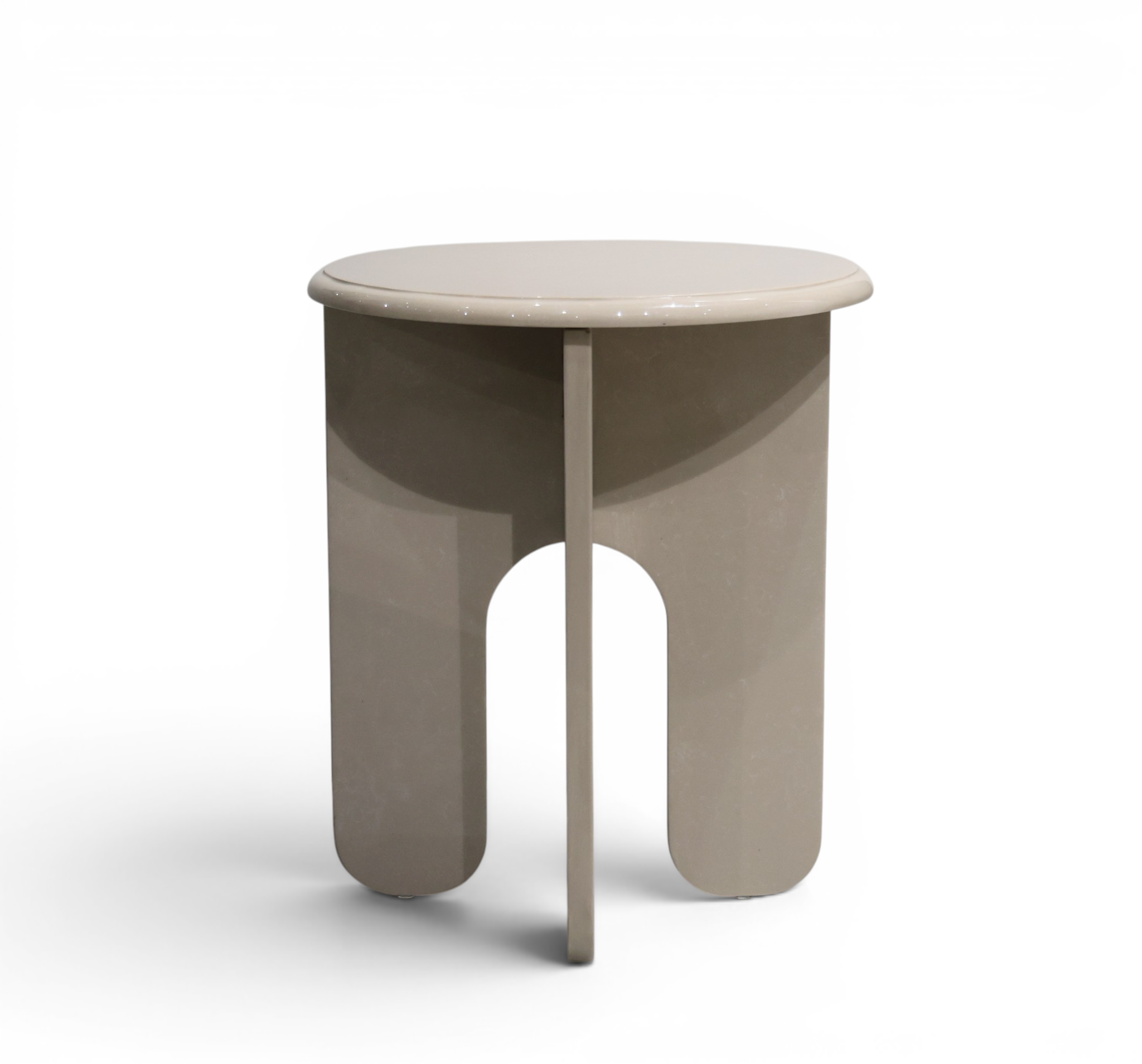 Luna Arched High-Gloss Side Table